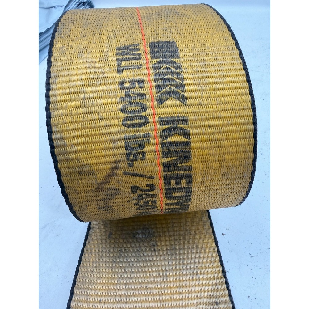 Kinedyne 4" Winch Strap Flat Hook Heavy Duty Cargo Tie Down 5400 lbs WLL Yellow - Picture 13 of 13